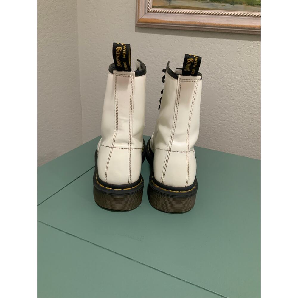 Dr. Martens combat  Women's White and Black Boots - Picture 4 of 7